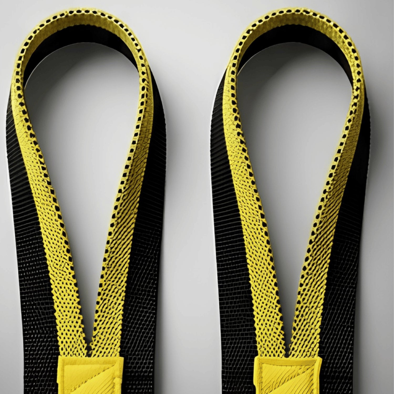AYRON Sangles de Tirage — loop design, double weave noir et jaune