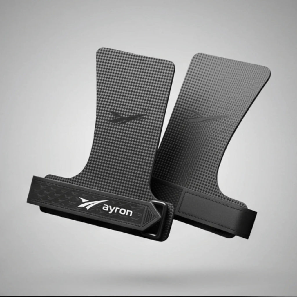 AYRON Elite Carbon Grips — prises CrossFit no-hole en fibre de carbone