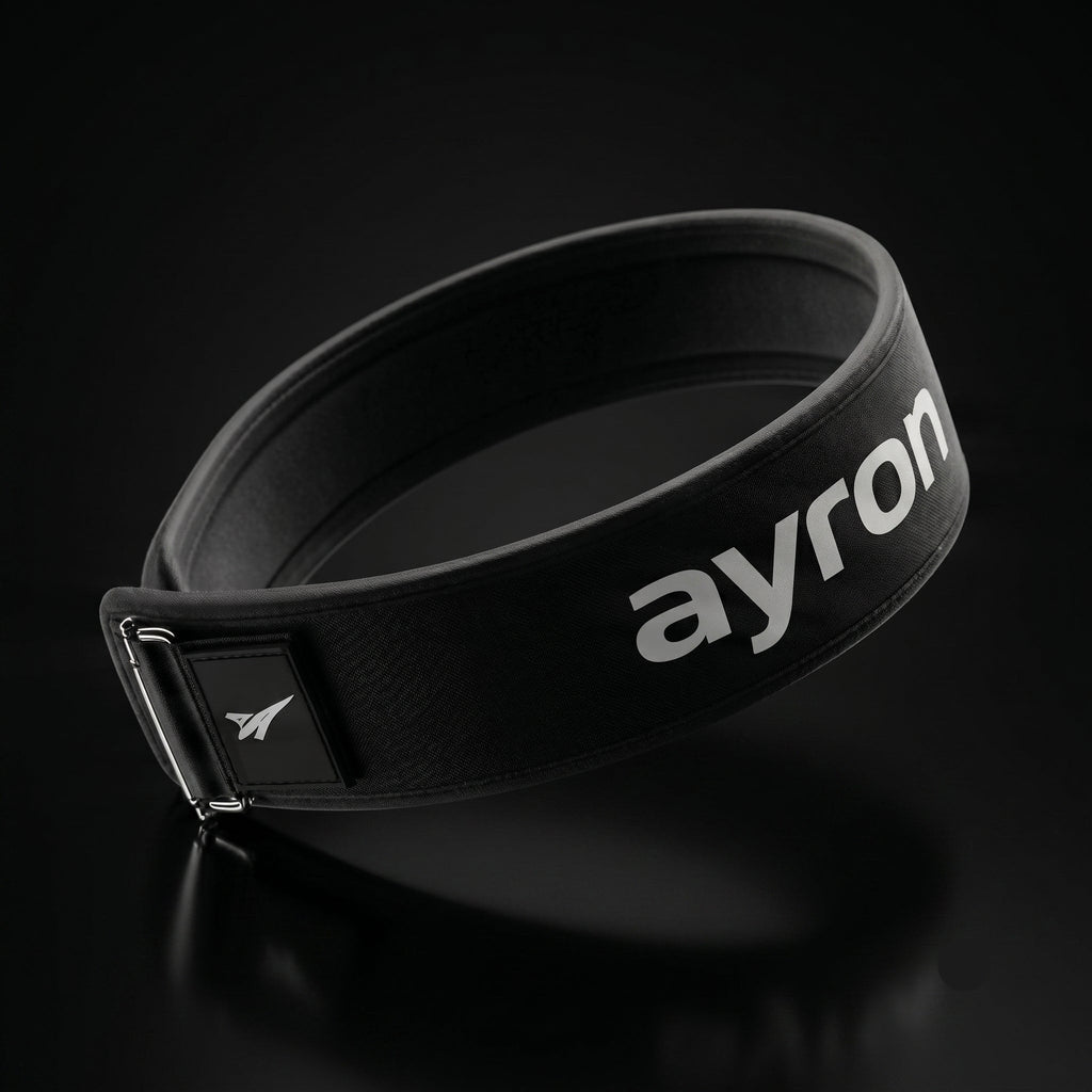 AYRON Ceinture de Force — portée pendant un squat lourd