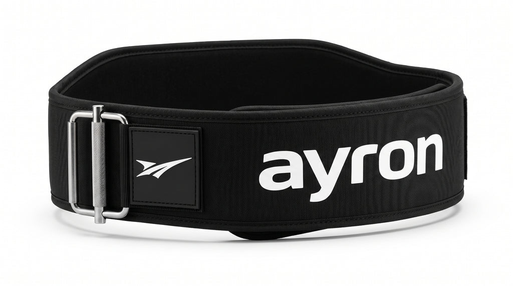 AYRON Ceinture de Force — détail de la boucle métal de précision